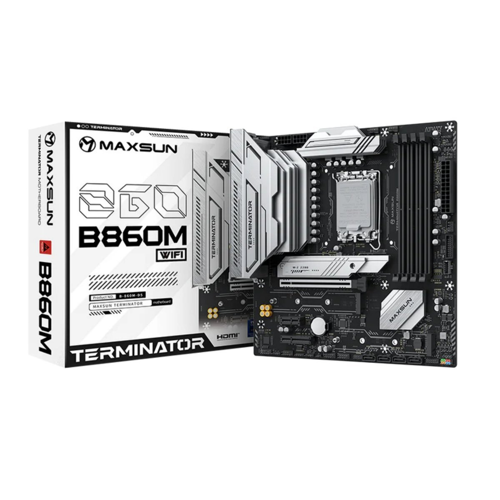Материнская плата MAXSUN MS-Terminator B860M WIFI, LGA1851, DDR5, mATX