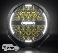 Фара AURORA ALO-P-R-9-C31D1-AW 9" 150W c подсветкой корпуса (ДХО) Янтарный + Белый 1 шт.