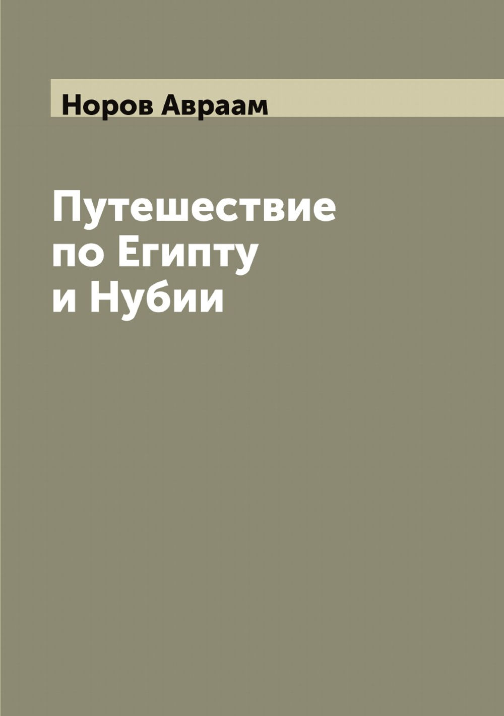Путешествие по Египту и Нубии | Норов Авраам