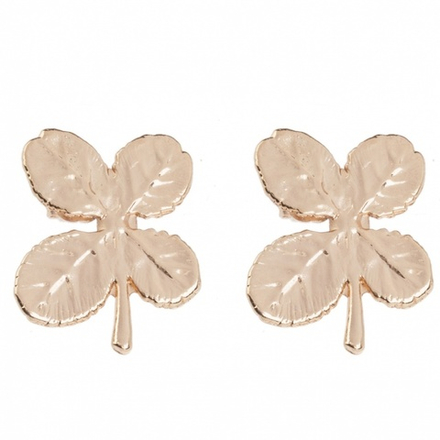 Пусеты листья Ester Bijoux Четырёхлистник LF13C-RG BR