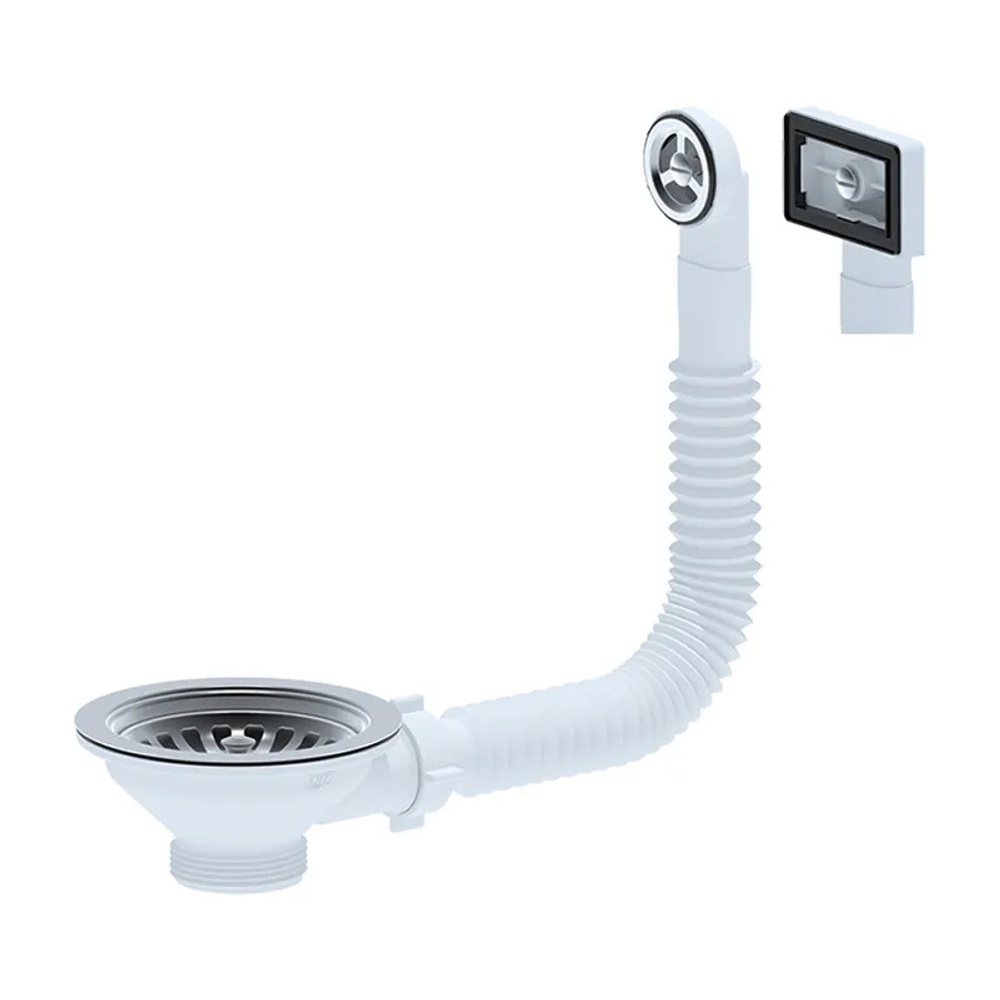 Перелив Ани для мойки 3 1/2" сгиб.переливом (круг./прям.)