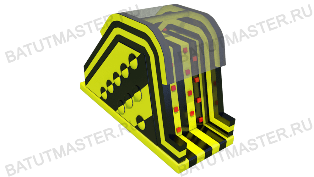 Надувной модуль препятствий «Большая гора», 9×3,5×5,6 м