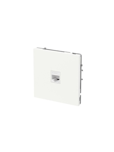 Розетка компьютерная 1-м KANT RJ45 кат.6A без шторки бел. магнолия DKC 7000673