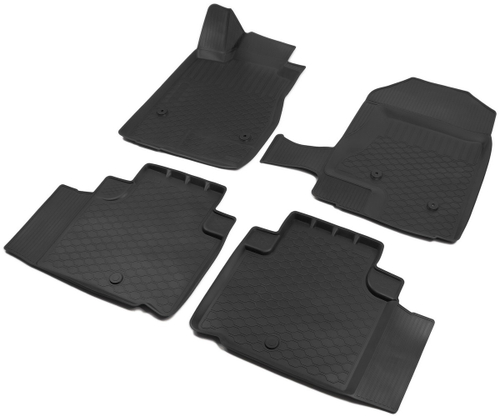 Коврики в салон автомобиля Rival для Haval H6 2014-2020, полиуретан, с крепежом, 4 части, 19402001