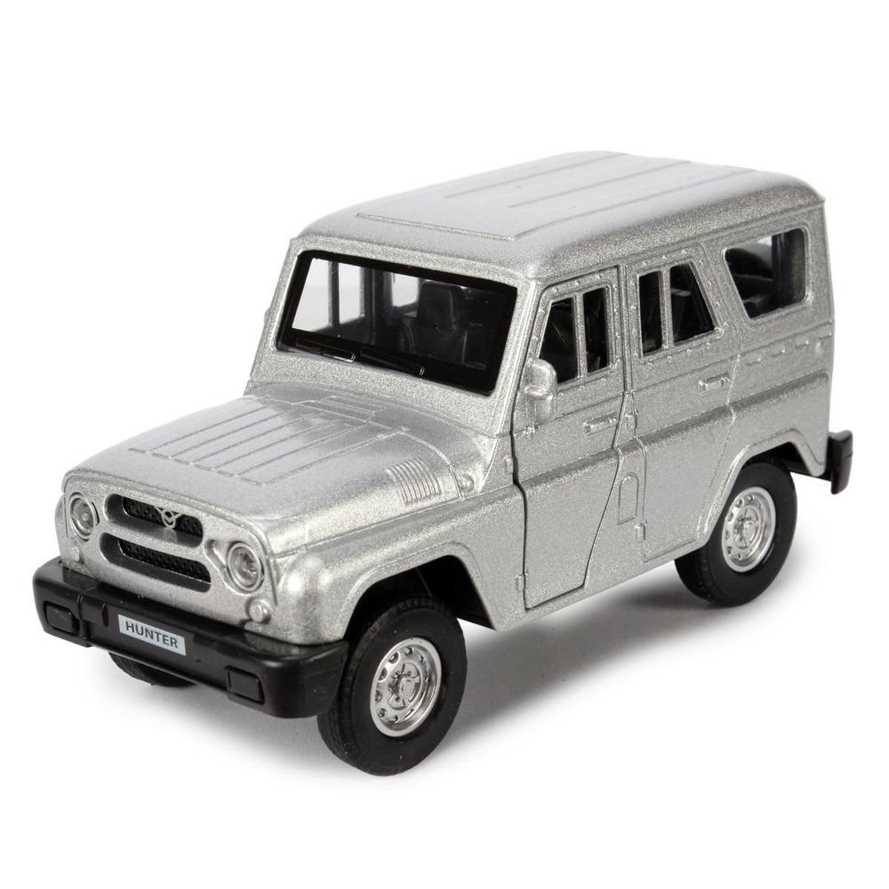 Модель ин. мет. "UAZ Hunter" 12см, открыв. двери, серебристый, в коробка HUNTER-SL (Технопарк)