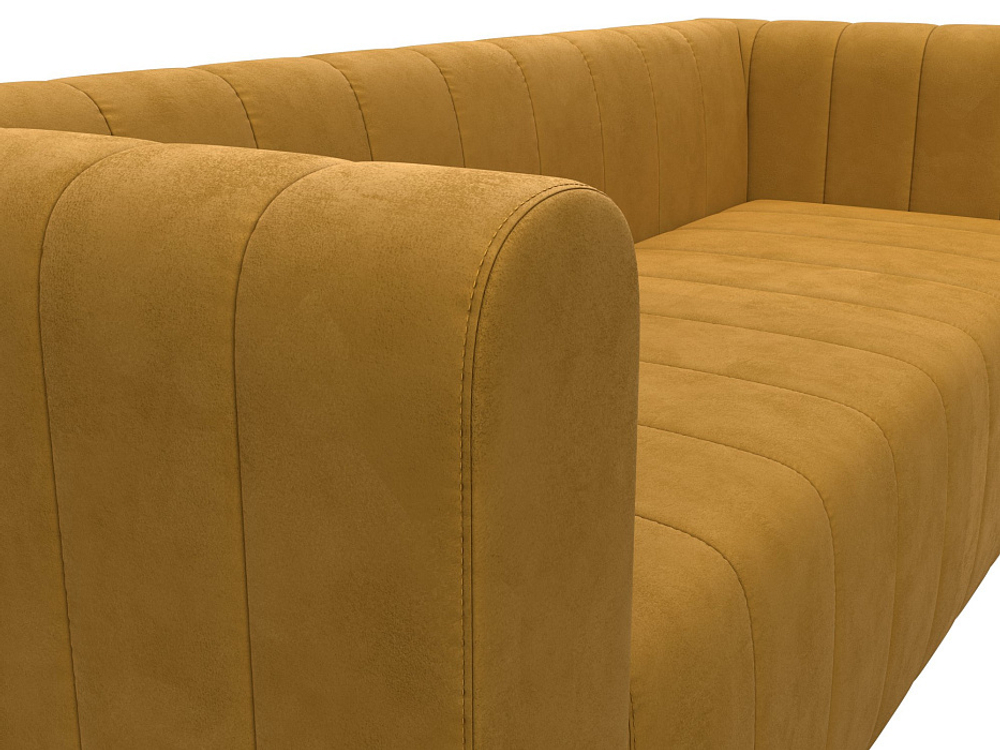 Диван прямой Лига-073 ВЕЛЮР BRUT 10 желтый