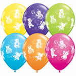 Шар латексный 28см Мишки плюшевые (Ассорти)