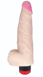 Телесный вибромассажёр HUMAN COPY 7,8 - 19 см. (Цвет: телесный)