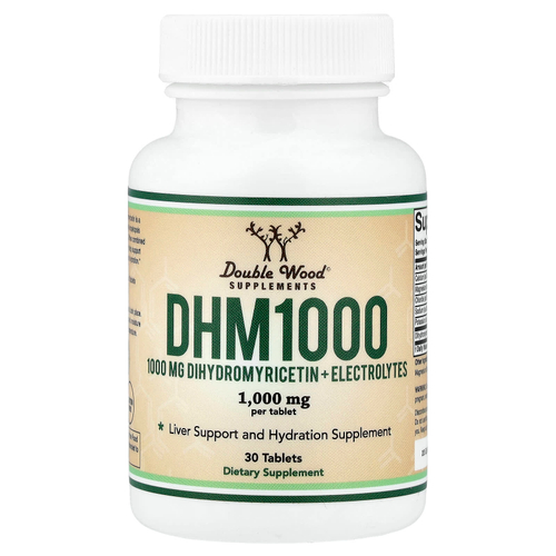 Double Wood Supplements, DHM1000, дигидромирицетин и электролиты, 30 таблеток