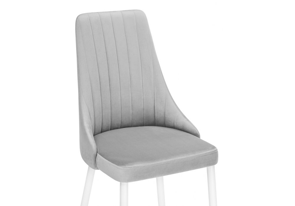 Стул на металлокаркасе Кора светло-серый / белый