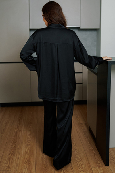 7149 пижама брюки и рубашка черного цвета 5 Senses