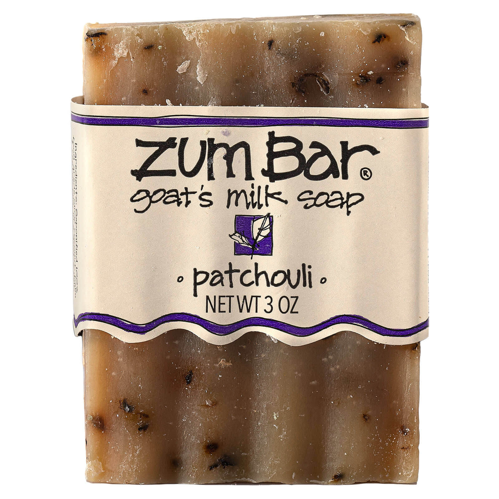 ZUM, Zum Bar, мыло с козьим молоком, пачули, 3 унции