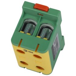 Клемма силовая вводная КСВ ЭРА NO-224-142 двойная (KE67.3) 16-95 мм2 желтая/зеленая PE | Клеммы силовые вводные КСВ, КВМ