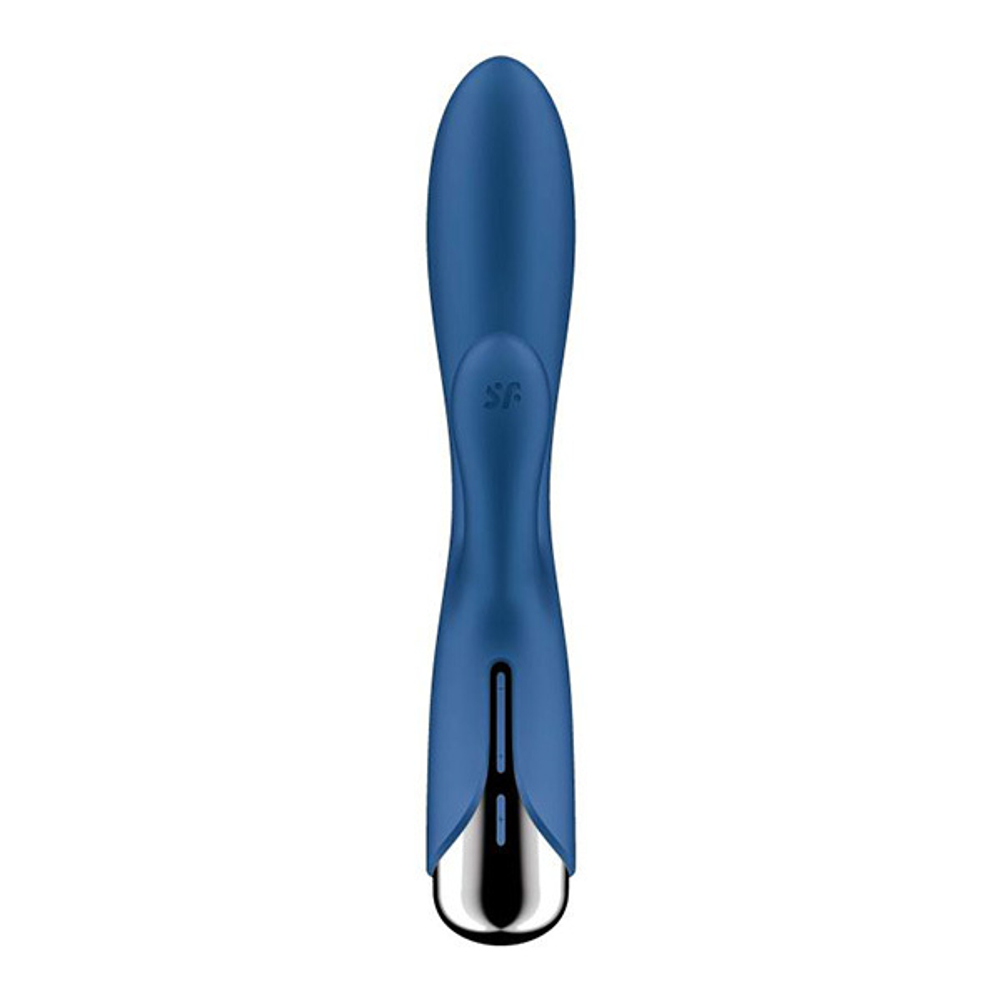 Синий вибратор-кролик с ротацией 20см Satisfyer Spinning Rabbit 1