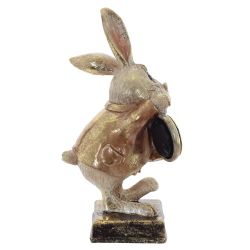 GAEM Фигурка декоративная "Кролик" с часами (LR44х1 н/п), L1, L13 W13 H25 см