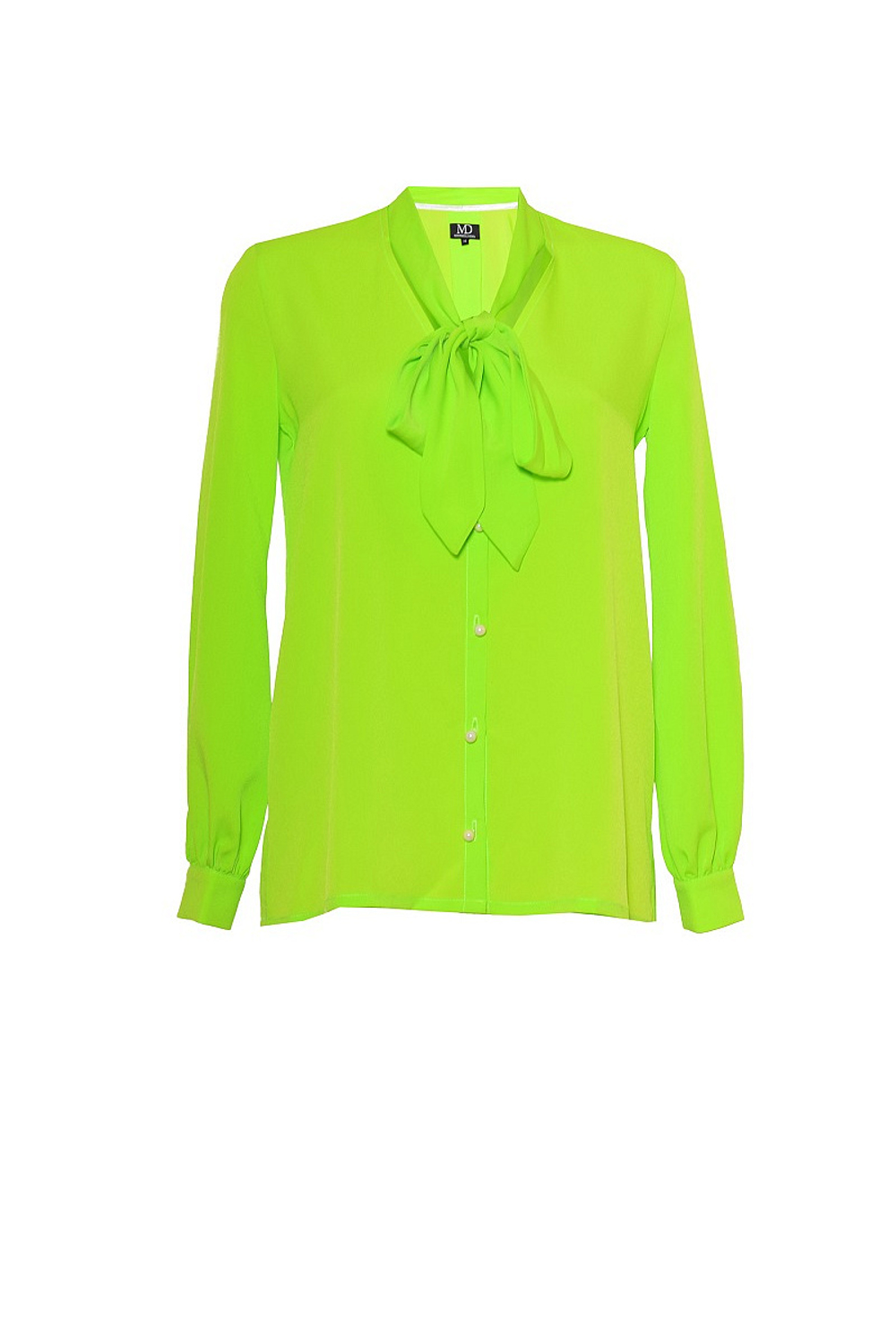 Блуза с рукавами на пуговицах салатовая 04_14SS