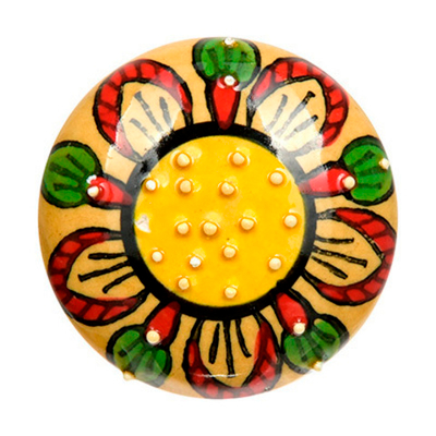 BLUMEN HAUS Ручка керамическая для мебели "Подсолнух" ручная роспись 66164