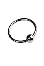 Кольцо на головку пениса с шариком Toyfa Metal серебристое S