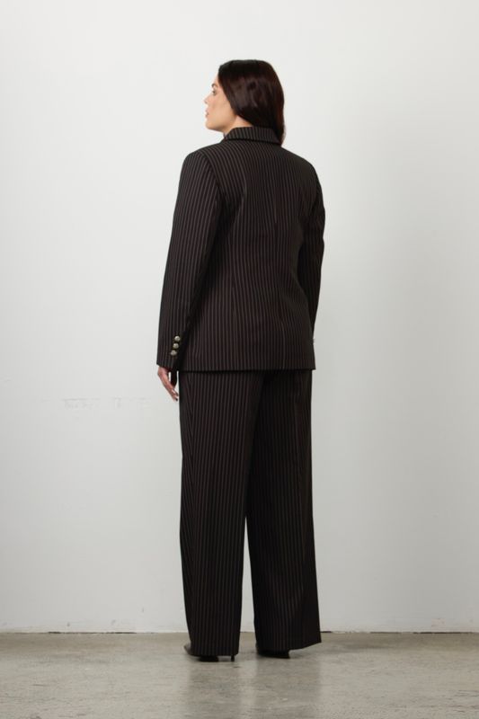 Жакет в полоску, черный