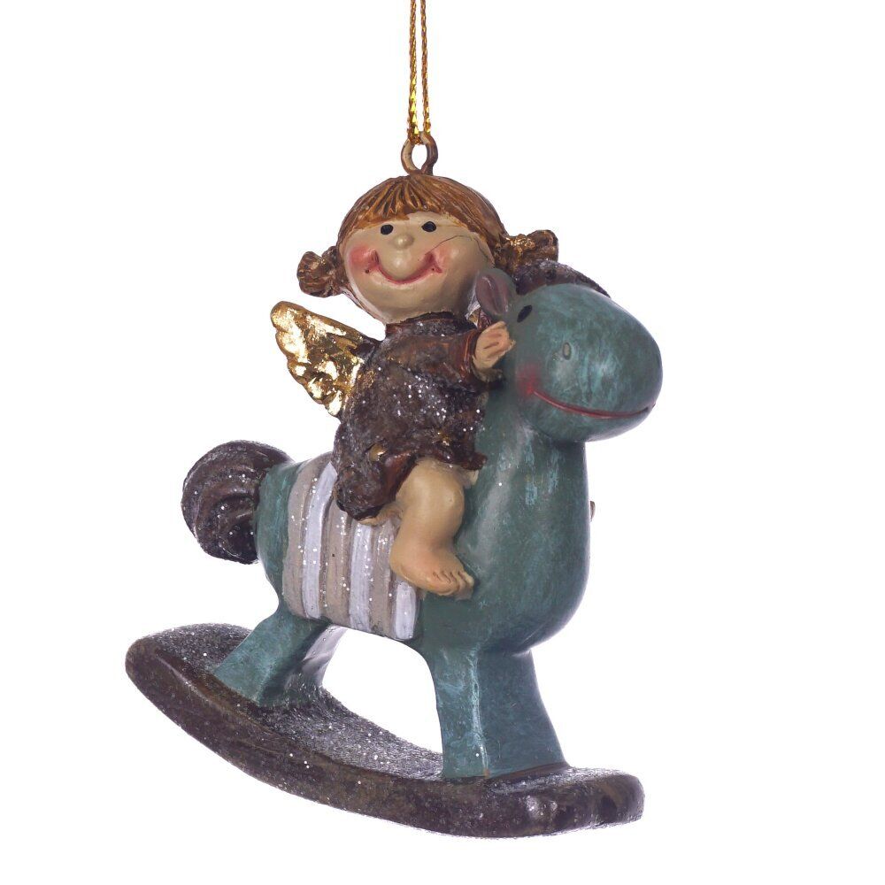 GAEM Фигурка декоративная подвесная "Ангел/ Дед Мороз", L5,5 W2 H6 см, 4в.