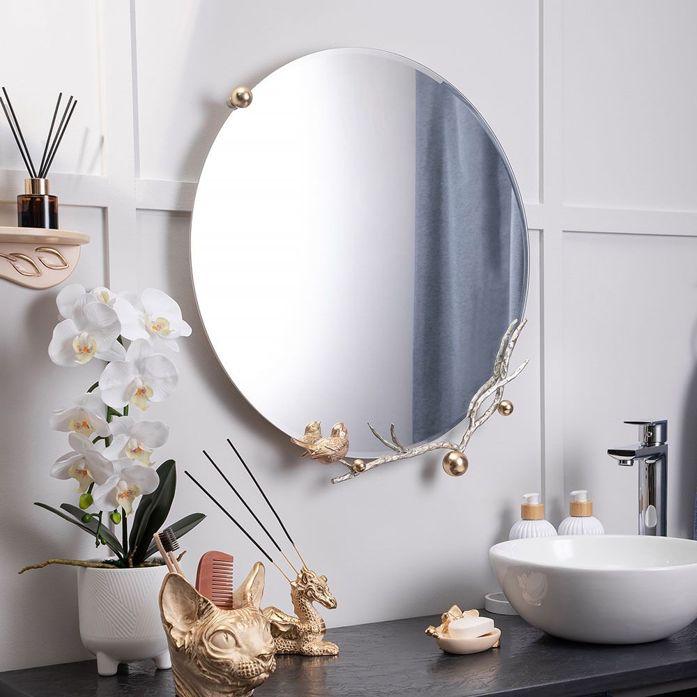 Зеркало настенное Терра Бранч Айвори Мраморное золото