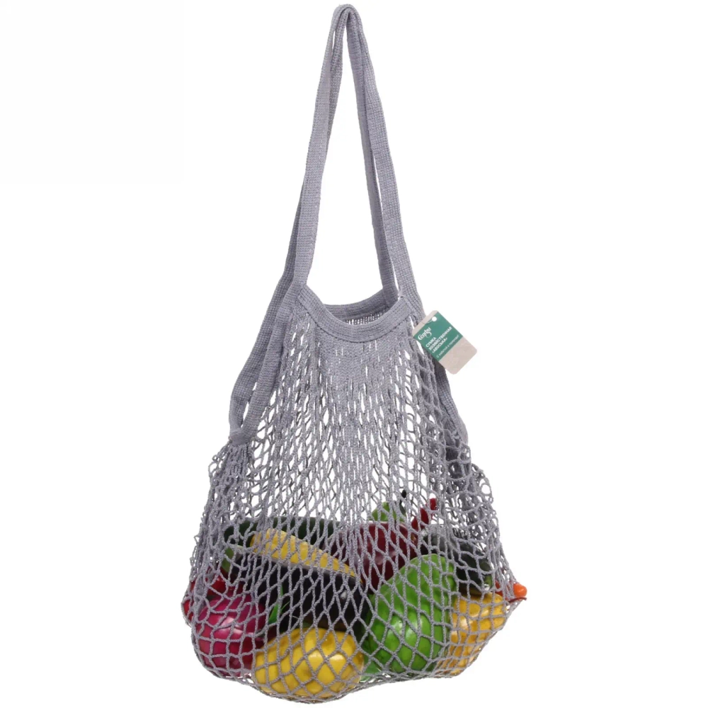 Сумка - шоппер авоська «ТРЕНДИ», цвет серый, 37*62см (лейбл Селфи)