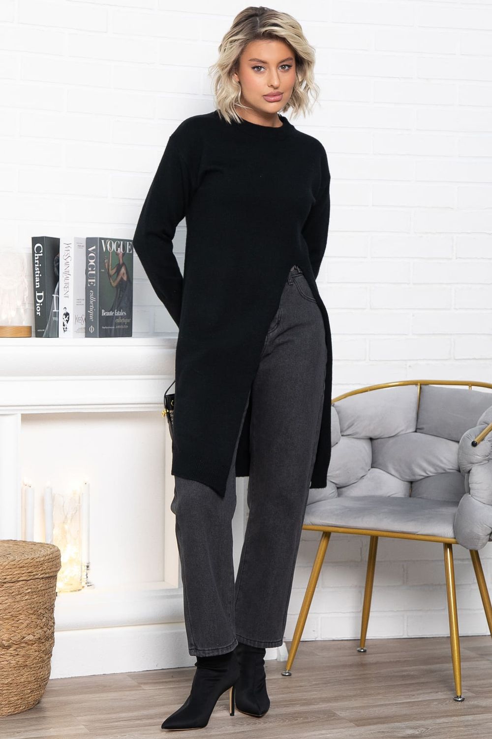 Костюм с юбкой Остин (черный) К15065-13М LT Collection