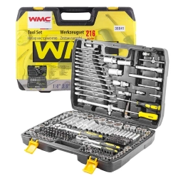 Набор инструментов 216пр. 1/4''3/8''1/2''(6гр.)(4-32мм) WMC TOOLS WMC-38841