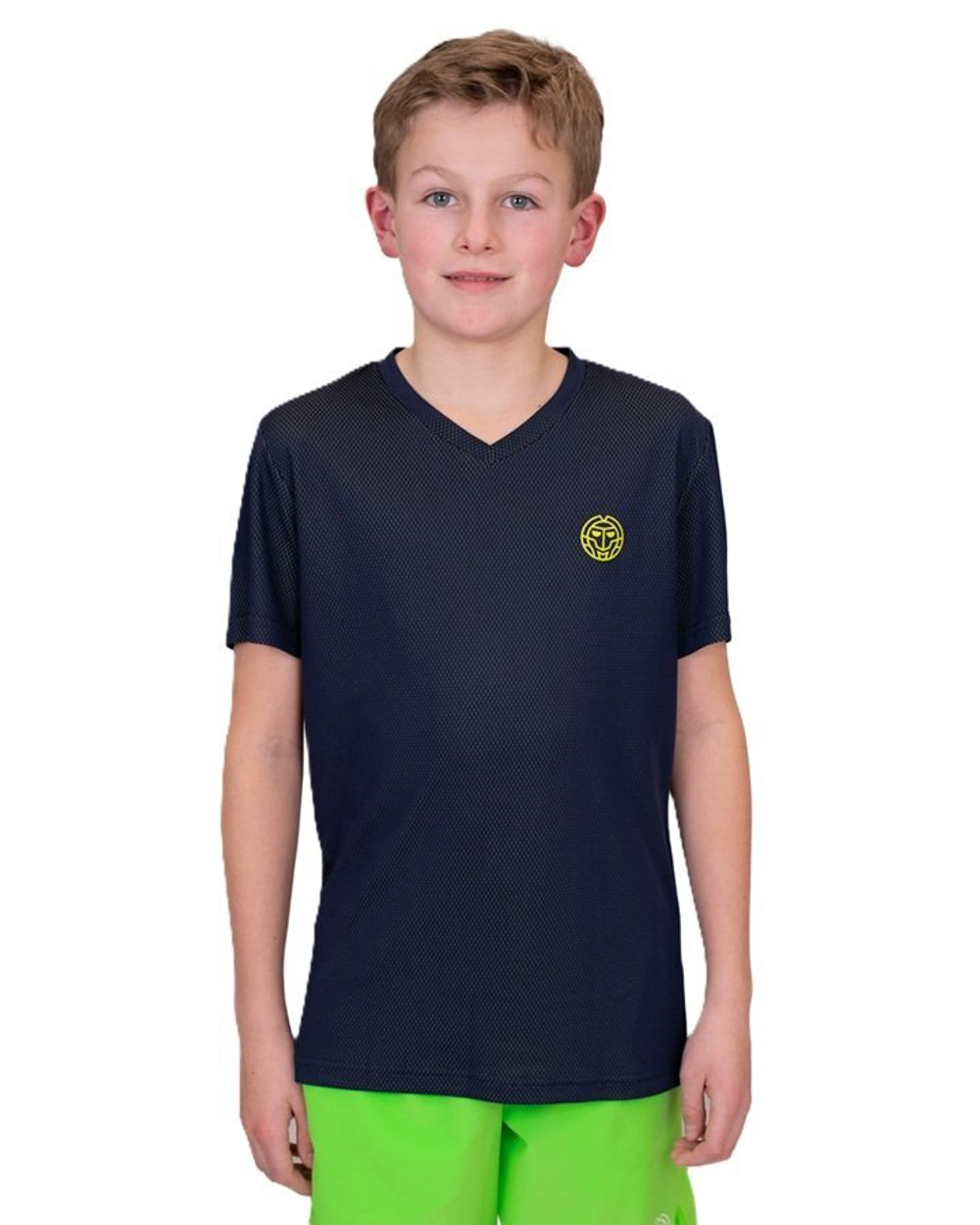 ОДЕЖДА ДЛЯ ТЕННИСА Мальчики, Футболка BIDI BADU CREW INSIDE OUT V NECK TEE .