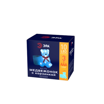 ENIOF - 12 ЭРА Фигура LED Медвежонок с корзинкой, 3АА