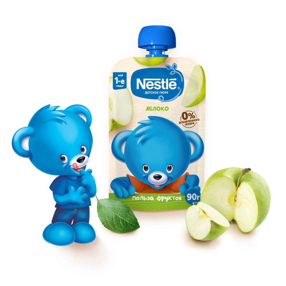 Nestle пауч пюре из яблок 90г с 4 месяцев