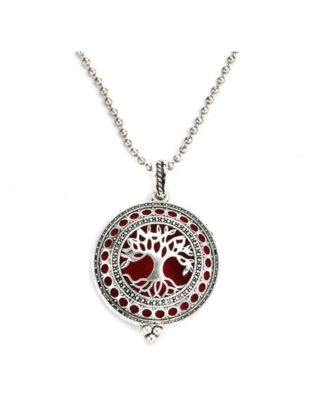 Аромакулон для эфирных масел Древо жизни серебряный цвет