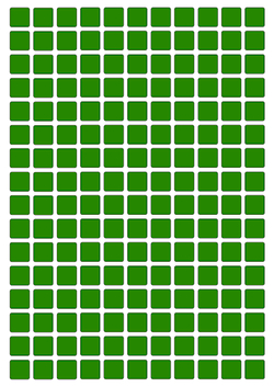 Виниловые наклейки для маркировки Policomprint М14, 10х10 мм. 176 шт.