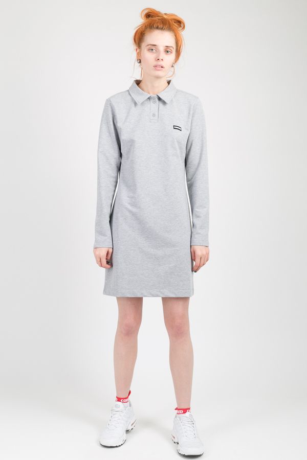Платье с коротким рукавом Adress серый меланж - фото 1