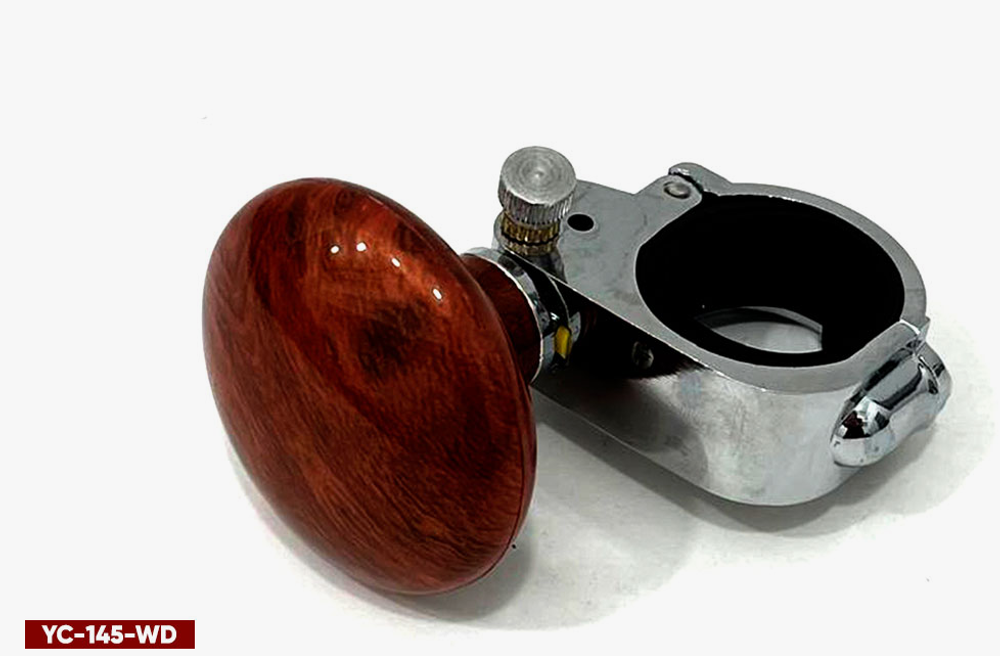 Ручка (лентяйка) на руль черная "YC-145-WD Wood