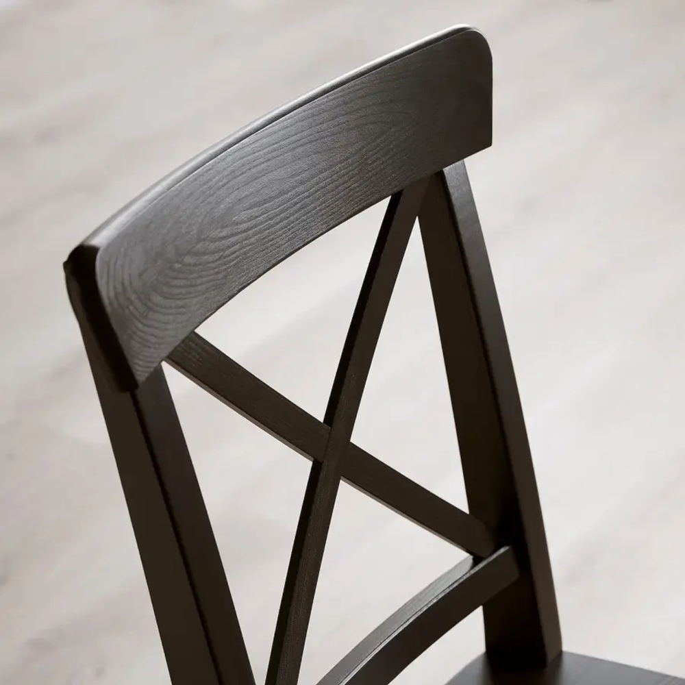 Стул деревянный - IKEA INGOLF, 91х43х52 см,  черный, ИНГОЛЬФ ИКЕА