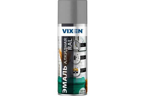 Эмаль алкидная Vixen RAL1018 светло-серая (520мл) аэрозоль