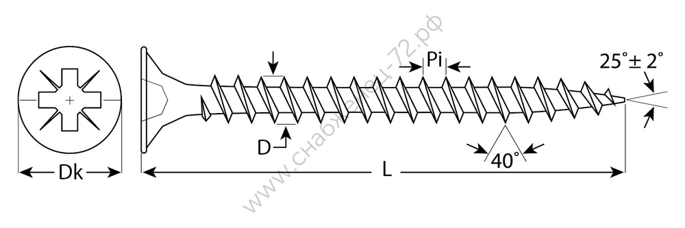 ЗУБР СУ-Б 100 х 6.0 мм, белый цинк, универсальный саморез, 8 шт (4-300377-60-100)