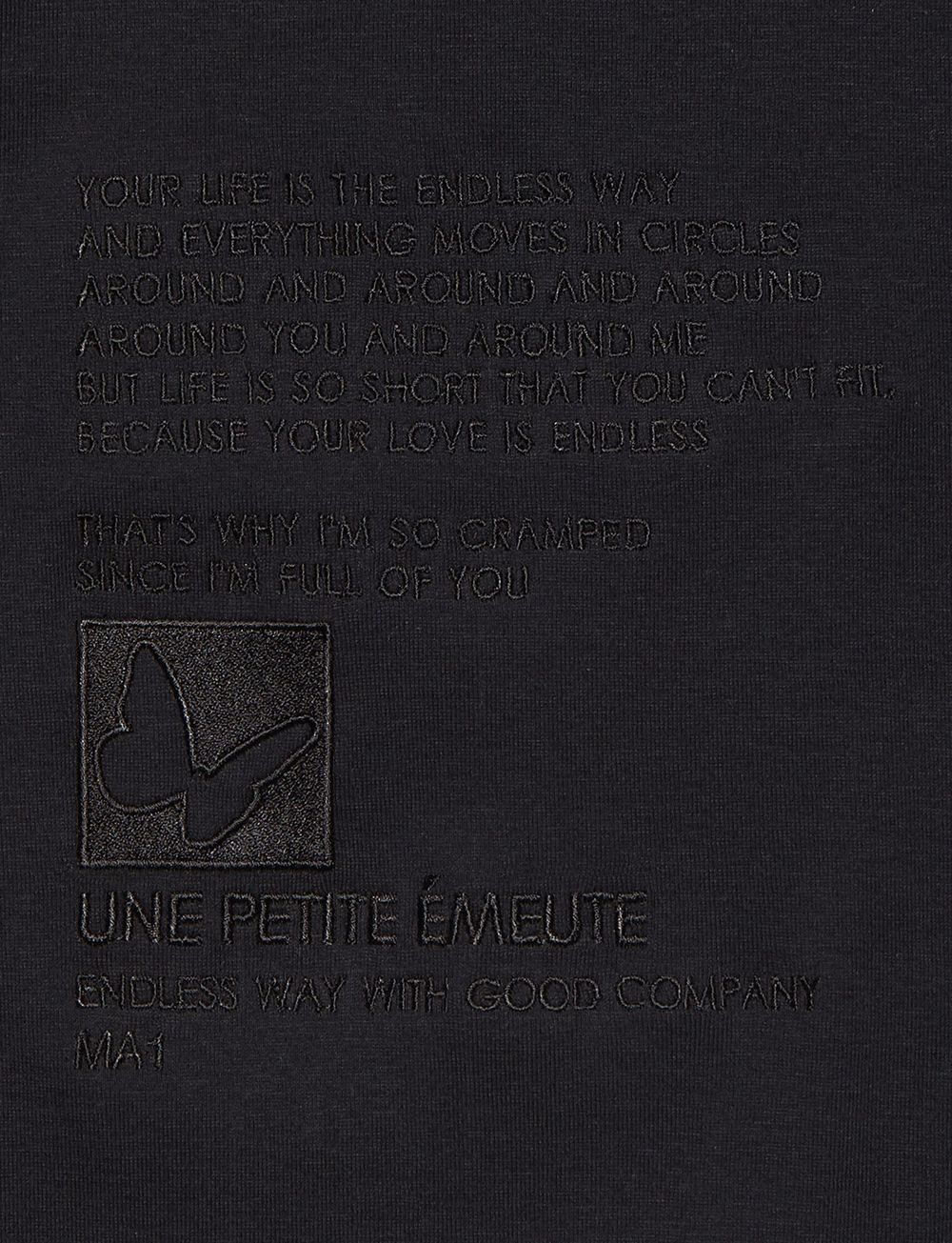 Лонгслив Une Petite Emeute Black Butterfly черный