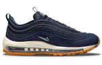 Nike Air Max 97 QS retro fast cool fabric leather shock absorption non-slip wear-resistant low-cut casual running shoes women's blue