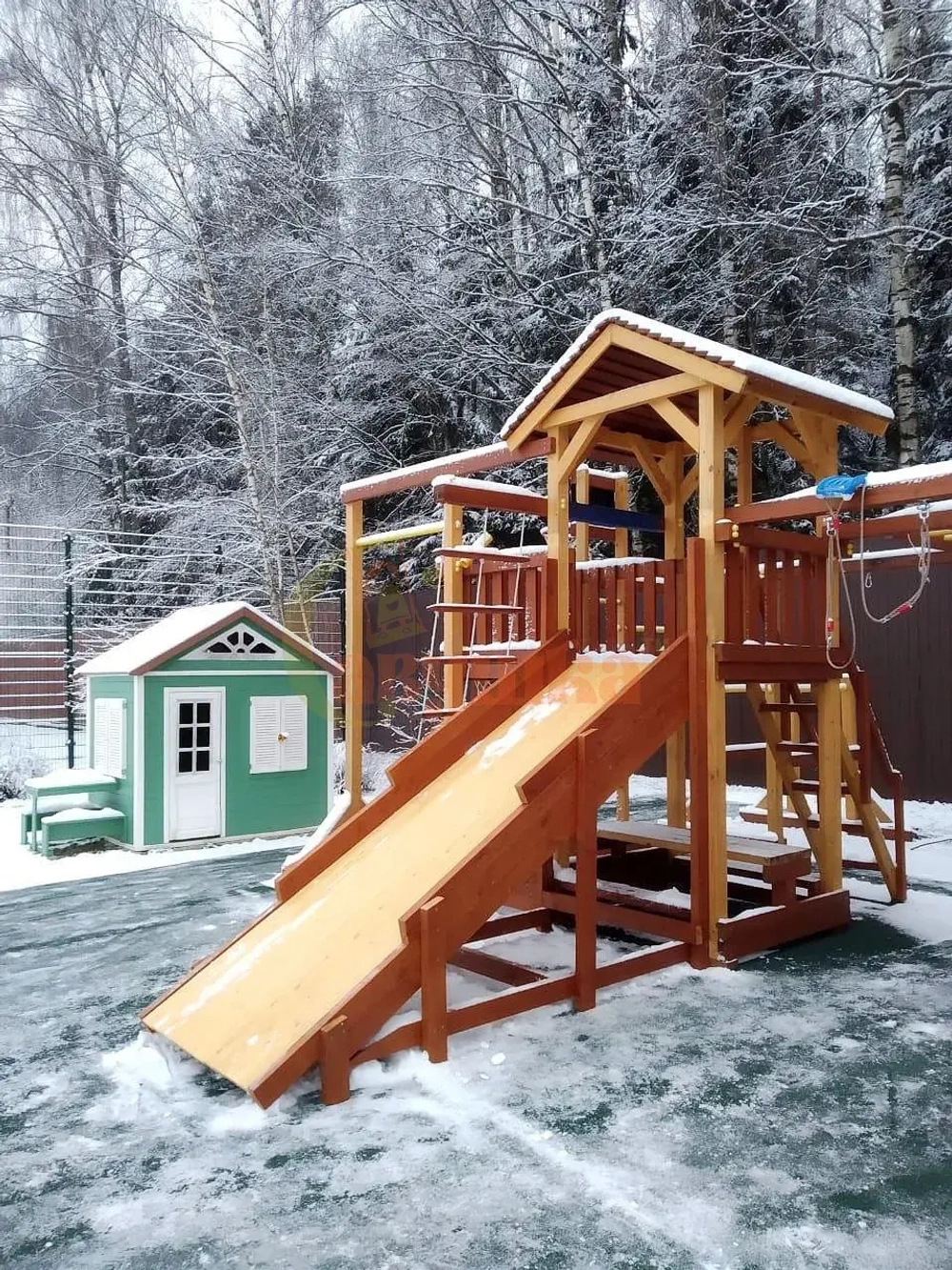 Деревянная детская площадка Савушка "4 сезона" - семейная