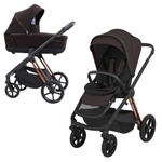 Детская коляска 3 в 1 Espiro Miloo 2025 и автокресло Pi Begie 208 exellent chocolate / Бежевый (Beige 109)