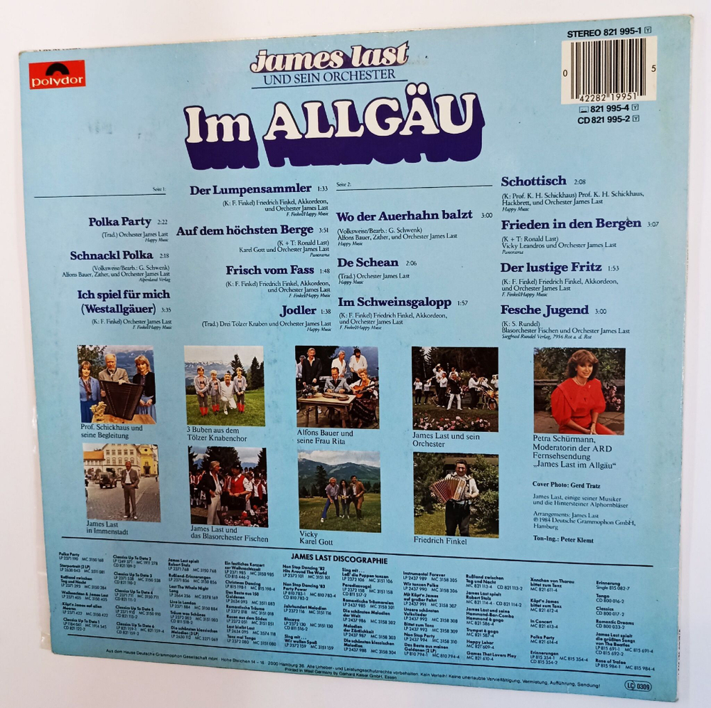 Винтажная виниловая пластинка LP James Last und sein Orchester Im Allgau (Germany 1984)