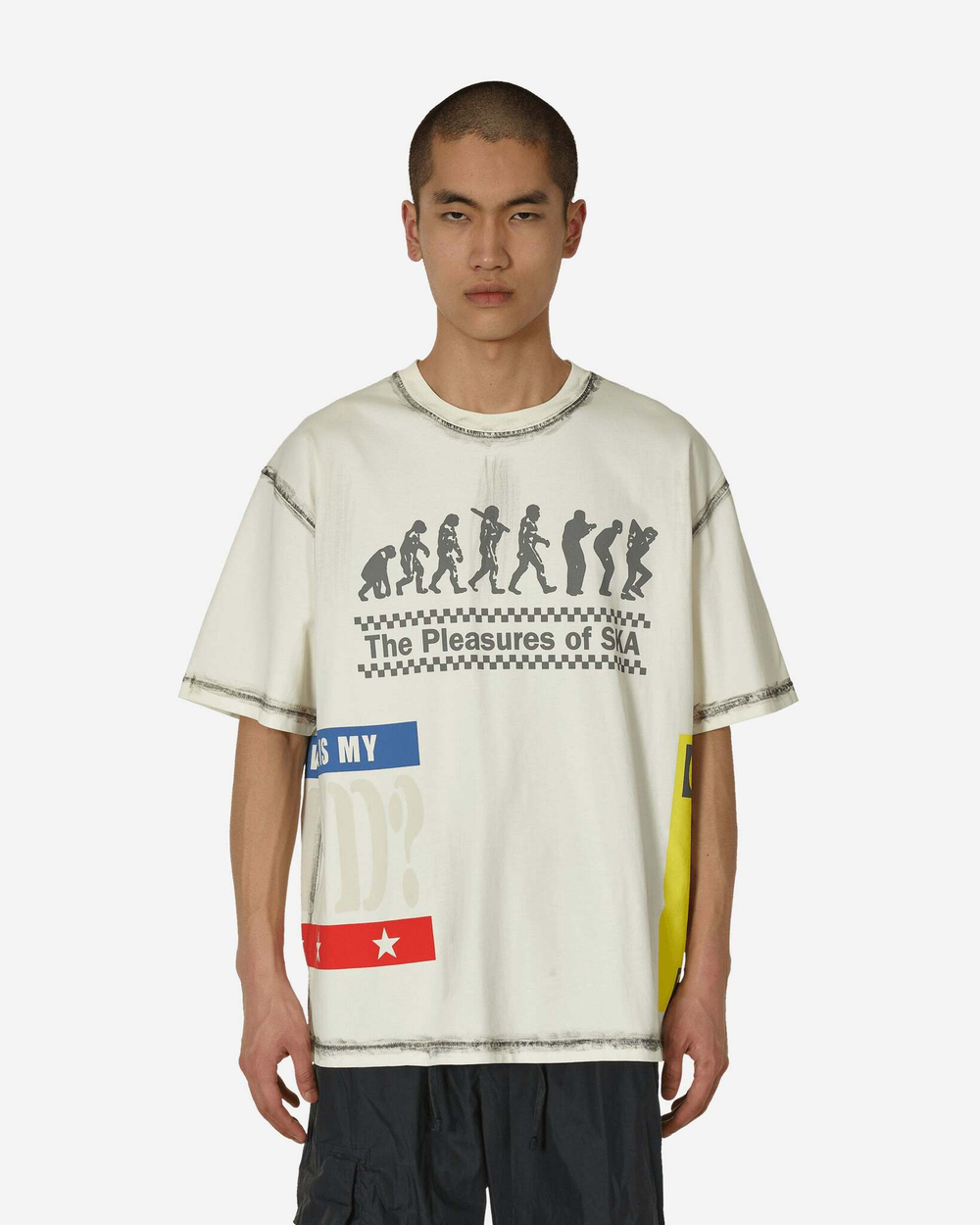 Pleasures Футболка Evolution Heavyweight Off White