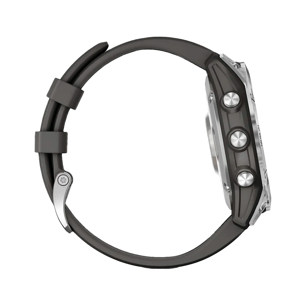 Умные часы Garmin Fenix 7, 47mm, Silver with Graphite Band (010-02540-01)