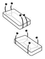 Фиксаторы для кровати Wraparound Mattress Restraints (Цвет: черный)