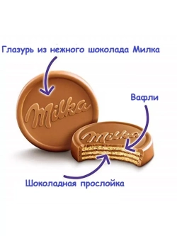 Печенье вафли  в шоколаде Milka Choco Wafer  , 30шт по 30гр.