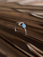 Кольцо ЗАТМЕНИЕ , серебро/опал.