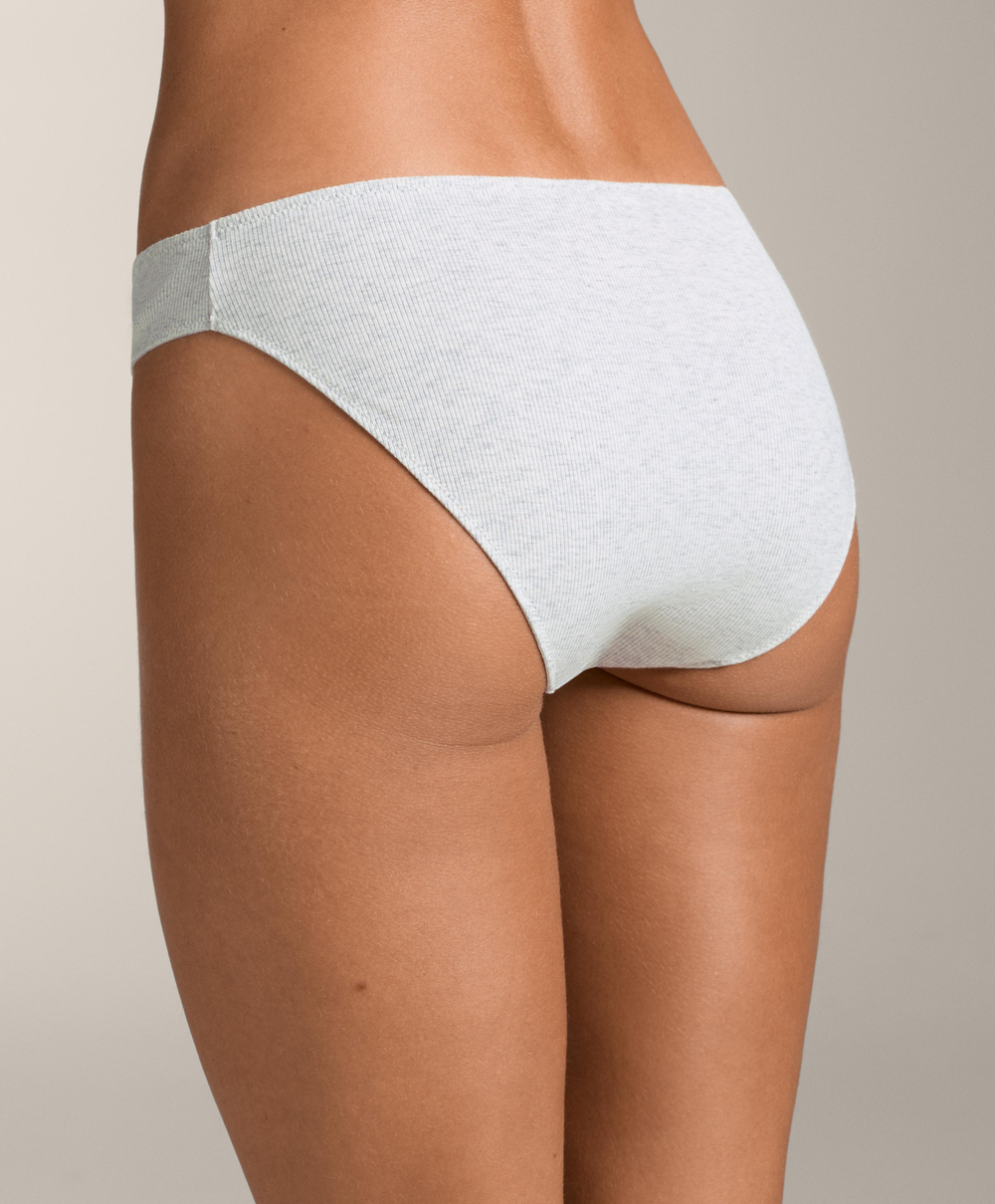 OYSHO Набор из 5 пар классических трусов из хлопковой смеси, серый меланж