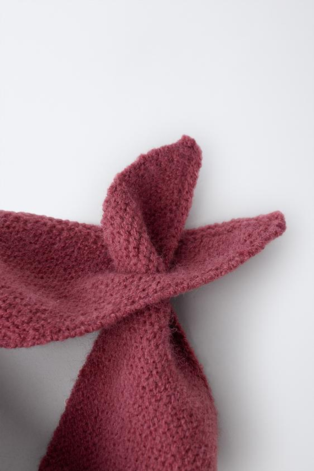 ZARA ТРЕУГОЛЬНАЯ ТРИКОТАЖНАЯ БАНДАНА, РОЗОВЫЙ